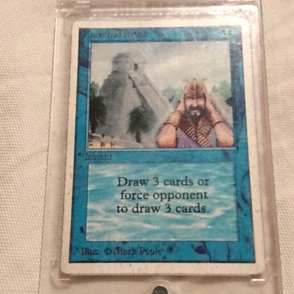 MTG unlimited ancestral recall heavily played